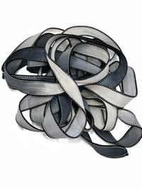 Image 2 of 1PC. ECLIPSE42" Hand Dyed Finished Edge Silk Wrist Wrap Bracelet/Jewelry/Craft Ribbons