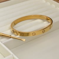 Image 3 of Love Bracelet with Screwdriver Unisex Gold & Silver Gold Plated Stainless Steel Bangle 15–22 cm