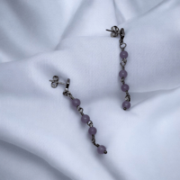 Image 3 of Lilac drop earrings