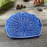 Image 1 of Ceramic Blue Peacock Trinket/Ring Dish