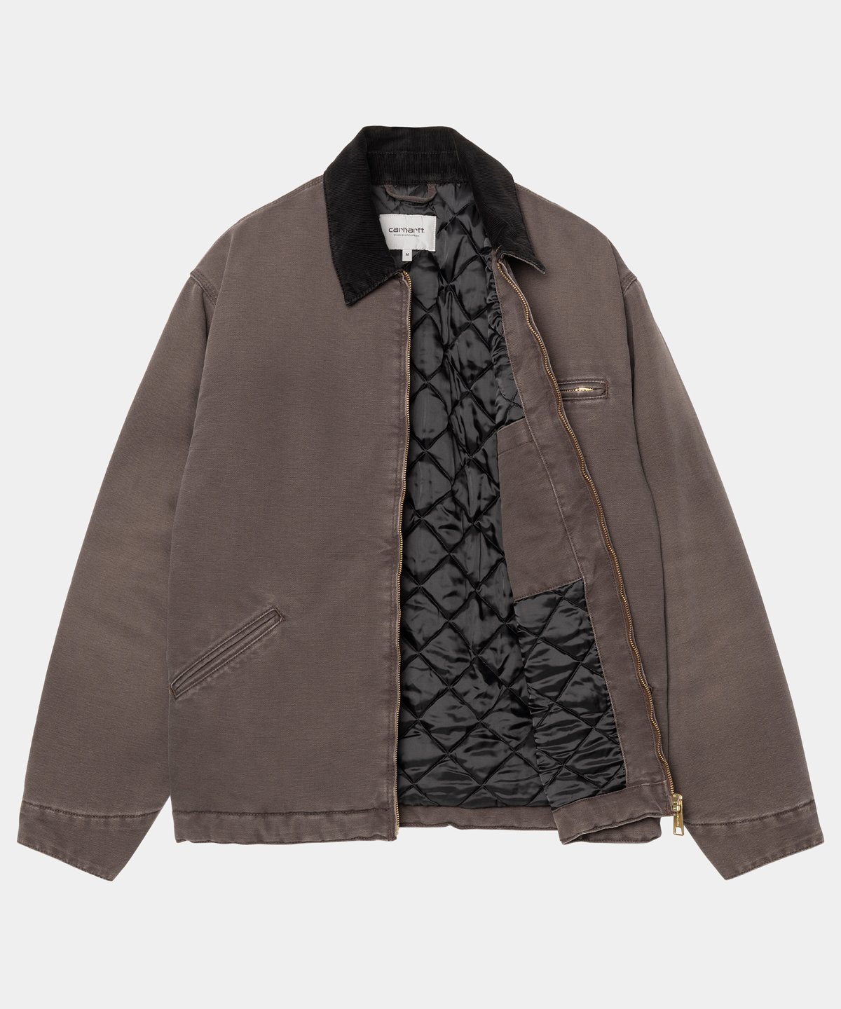 CARHARTT WIP_OG DETROIT JACKET (STONE CANVAS) :::TOBACCO/BLACK
