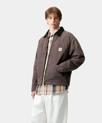 Image 4 of CARHARTT WIP_OG DETROIT JACKET (STONE CANVAS) :::TOBACCO/BLACK:::