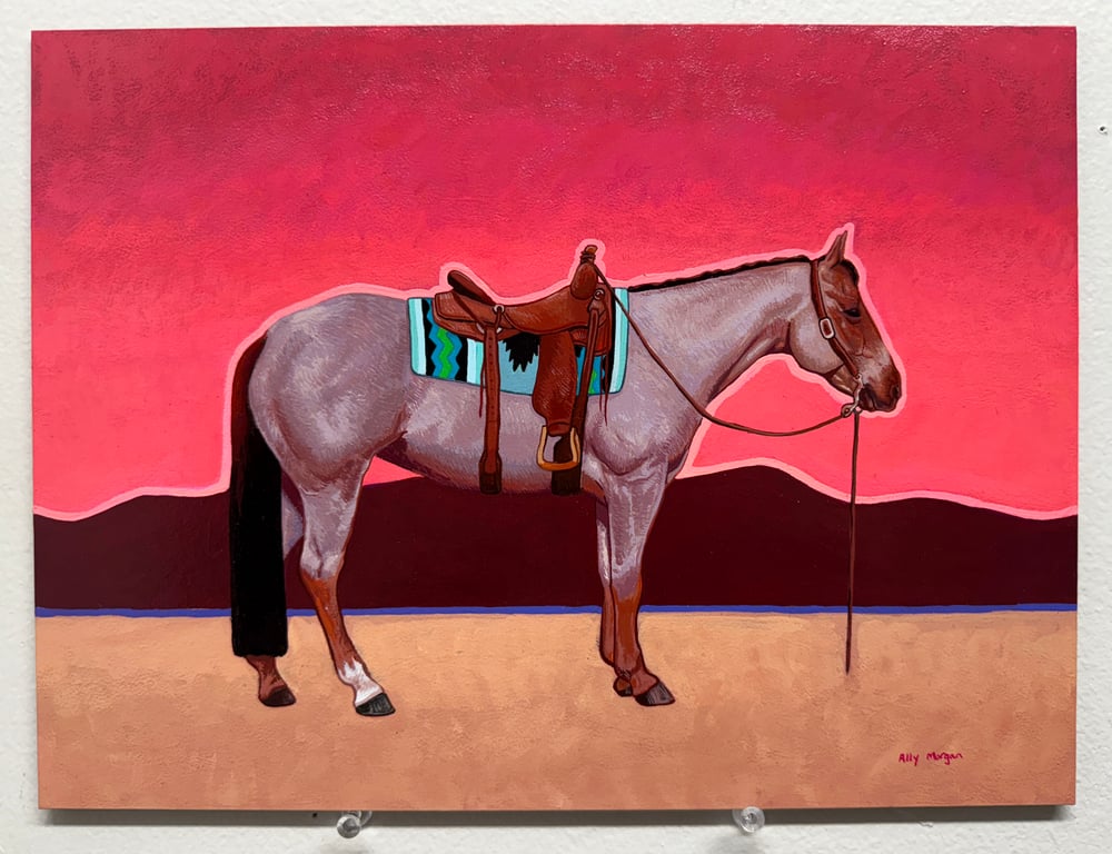 "Study for a Red Roan" Original Gouache Painting