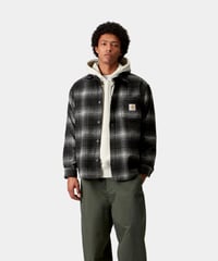 Image 3 of CARHARTT WIP_BRENNAN CHECK SHIRT JACKET (WOOL) :::BLACK/WAX:::