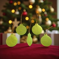 Image 1 of Epoxy Christmas Ornament Set