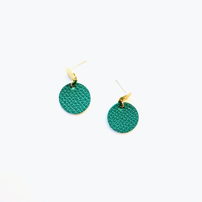 Emerald Green Leather Studs