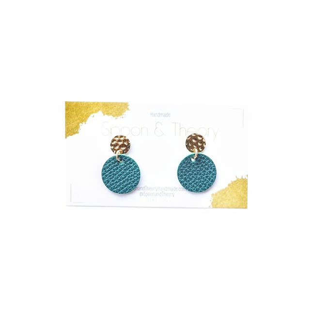 Emerald Green Leather Studs