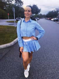 WORN 2 PIECE BLUE OUTFIT