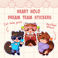 Image 1 of Heart Holo Dream Team Stickers