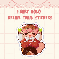 Image 2 of Heart Holo Dream Team Stickers