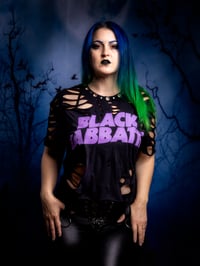 Image 8 of Medium Black Sabbath Distressed Tee