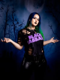 Image 2 of Medium Black Sabbath Distressed Tee