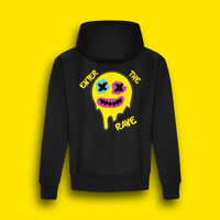 Image 2 of DJ Technotrance Hoodie (Neon Yellow Print)