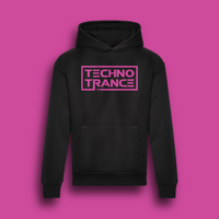 Image 1 of DJ Technotrance Hoodie (Neon Magenta Print)