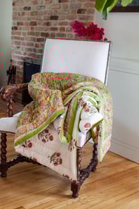 Image 4 of Olive Floral Quilt