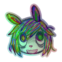Holographic Bunny Sticker