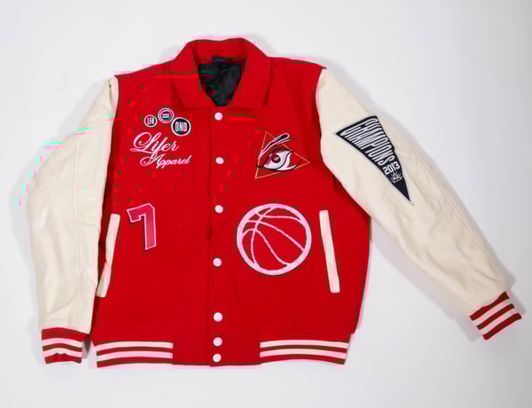 Image of LFR VARSITY LETTERMAN JACKET (RED & CREAM)