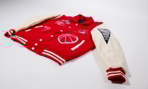 Image of LFR VARSITY LETTERMAN JACKET (RED & CREAM)
