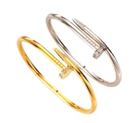 Image 1 of Nail bracelet no logo with cubic zirconia stones