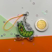 Image 3 of Bug eating sweets phone charm 