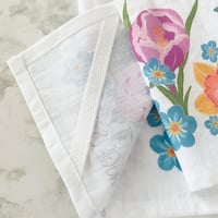 Image 4 of Polish Wycinanki Inspired Floral Tea Towel-Limited Stock