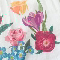 Image 3 of Polish Wycinanki Inspired Floral Tea Towel-Limited Stock