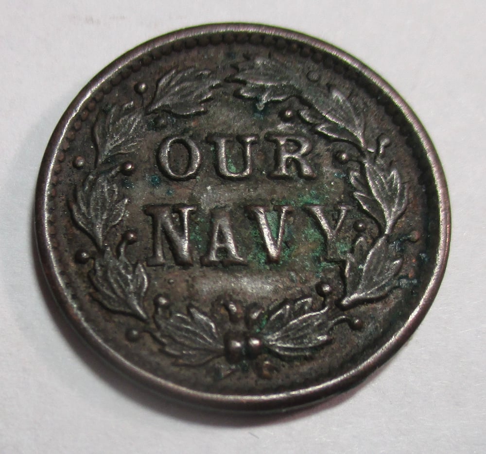 #150-CIVIL WAR SALE: MONITOR TOKEN, HIGHER GRADE THAN THE PHOTOS--MONITOR TOKEN #2 