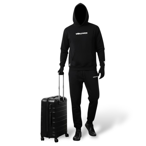 Image of FlyTimez “Worldwide” 3D Sweatpants (Black)