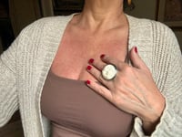 Image 3 of 'Un salut à l'amour' . Handmade statement sterling silver ring