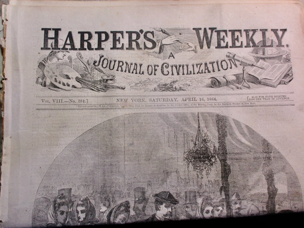 #148-CIVIL WAR SALE: OUTSTANDING ISSUE OF HARPER'S WEEKLY WITH STORY ON THE SANITARY FAIR