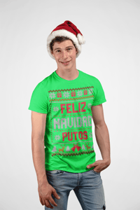 Image 3 of Feliz Navidad Puto Short-Sleeve T-Shirt for All Seasons Festive Design Comfortable Fit