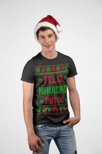 Image 5 of Feliz Navidad Puto Short-Sleeve T-Shirt for All Seasons Festive Design Comfortable Fit