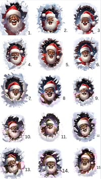 Image 1 of Black Santa Ornaments 