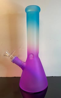 Image 4 of Frosted Colorful Bong With Ice Catcher 