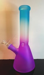 Frosted Colorful Bong With Ice Catcher 