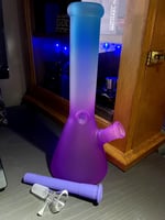 Frosted Colorful Bong With Ice Catcher 