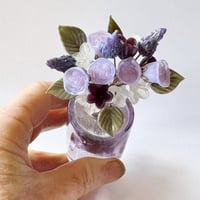 Image 1 of Posy - Violet Roses with Lavender