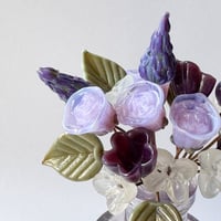 Image 6 of Posy - Violet Roses with Lavender