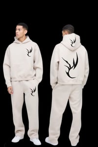 Wealth Chasers Cream Sweat suit