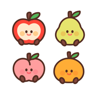 cute fruit stickers
