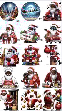 Image 2 of Black Santa Ornaments 