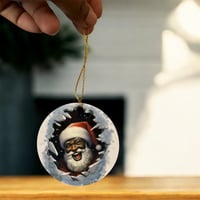Image 3 of Black Santa Ornaments 