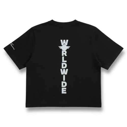 Image of FlyTimez “Worldwide” 3D Crop Tee (Black)