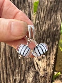 Image 5 of Earriings - Black and White Stripe