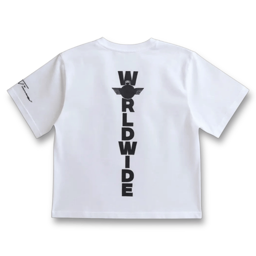 Image of FlyTimez “Worldwide” 3D Crop Tee (White)