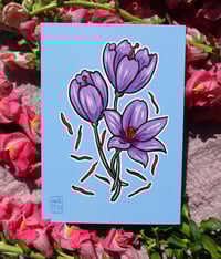 Image 3 of Crocus flower print