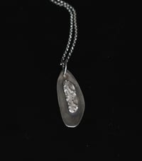 Image 2 of Organic Sea Urchin Impression Silver Necklace
