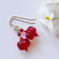 Image 5 of Earrings - Red with Swarovski crystals