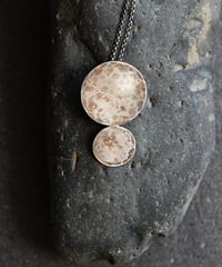 Image 2 of Double Silver Moon Necklace