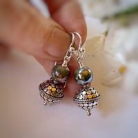 Image 2 of Earrings -  Fancy Silver with Melia 